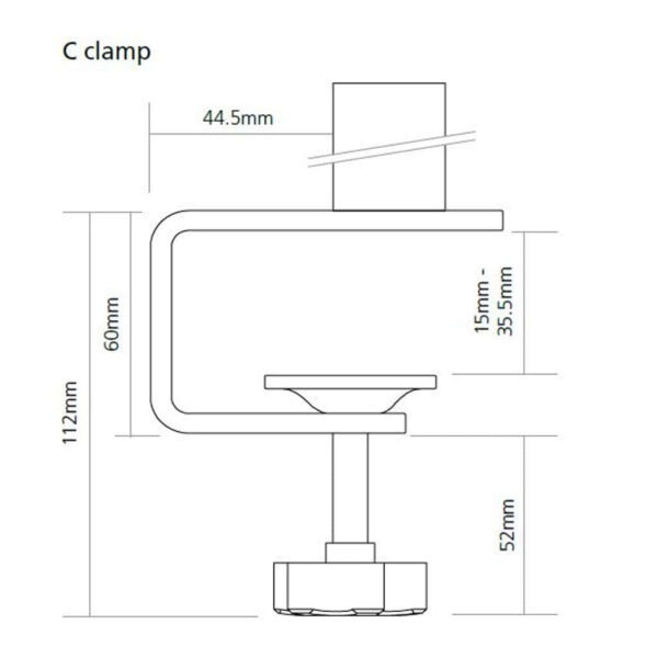 VISION S Single Pole Monitor Arm