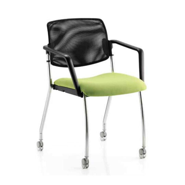 ALINA Mesh Back 4-Leg Conference Chair with Castors