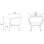 BILLO 4-Leg Armchair