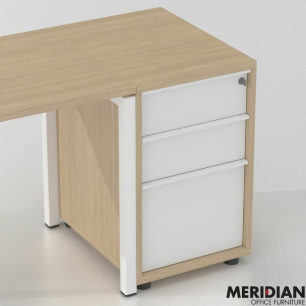 NOVA 3 Drawer Desk High Pedestal with Filing