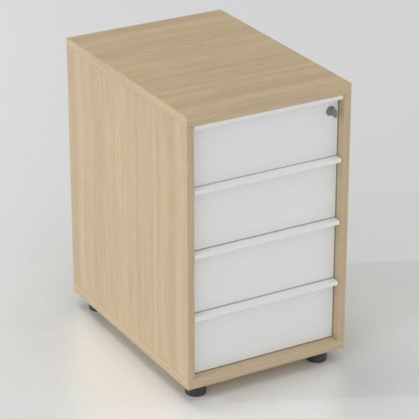 NOVA 4 Drawer Desk High Pedestal