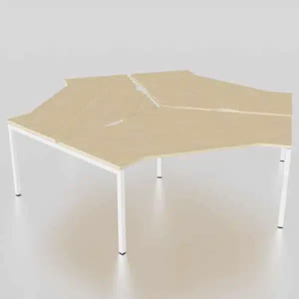 NOVA-U 4-Leg Three Person Delta Bench Desk