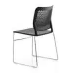 Back view of Patch Polypropylene Skid Stacking Chair