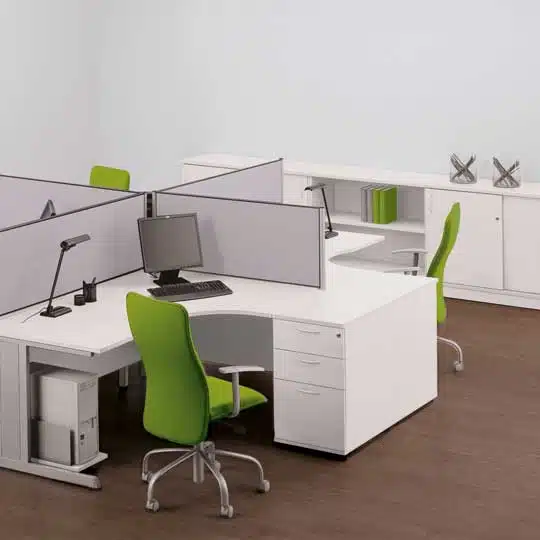 OPTIMA desk height pedestal in office