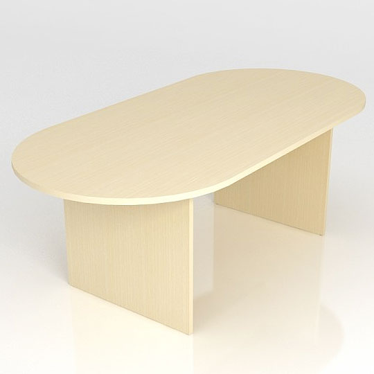 OPTIMA Oval Panel Base Meeting Table