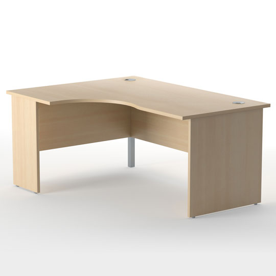 OPTIMA PLUS L/H Crescent Panel Base Desk