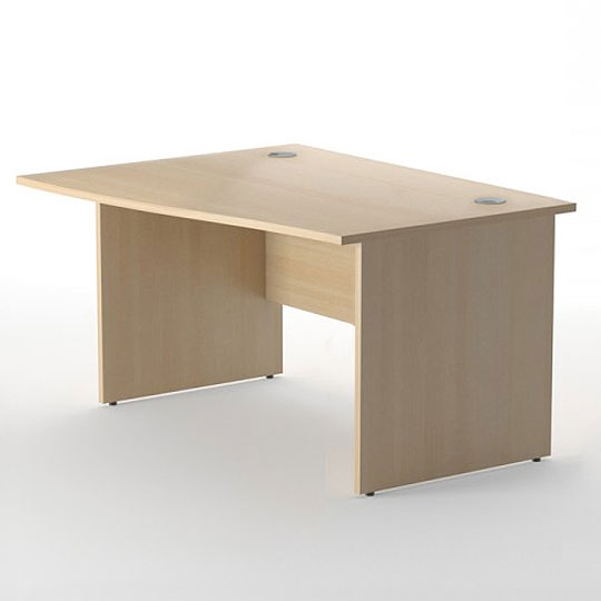 OPTIMA PLUS L/H Wave Crescent Panel Base Desk