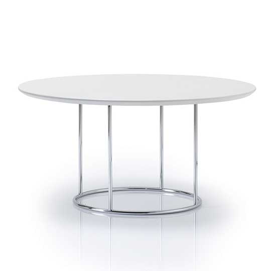 Touch Circular Chrome Frame Coffee Table