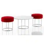 Touch circular table with touch stools