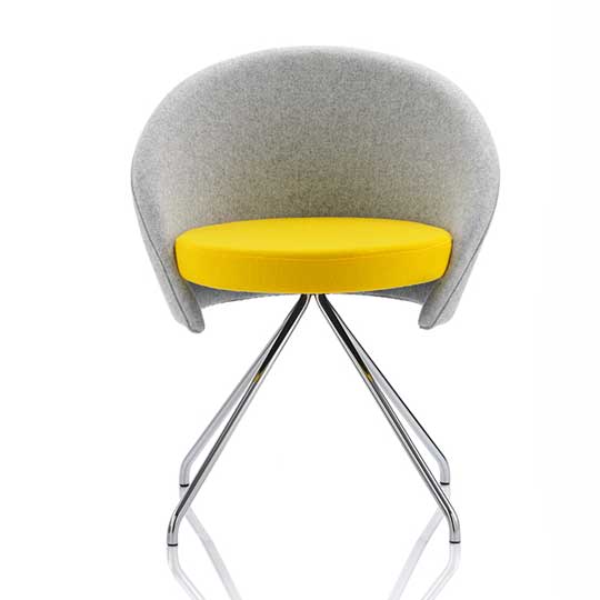 Front view of Venus 4-Angled Leg Tub Chair