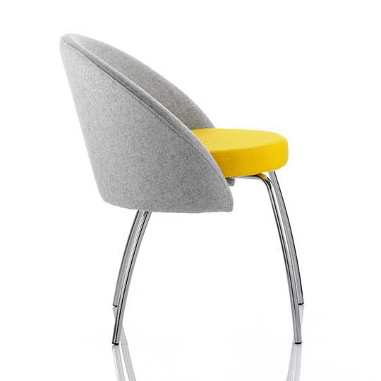 Side view of Venus 4-Curved Leg Tub Chair