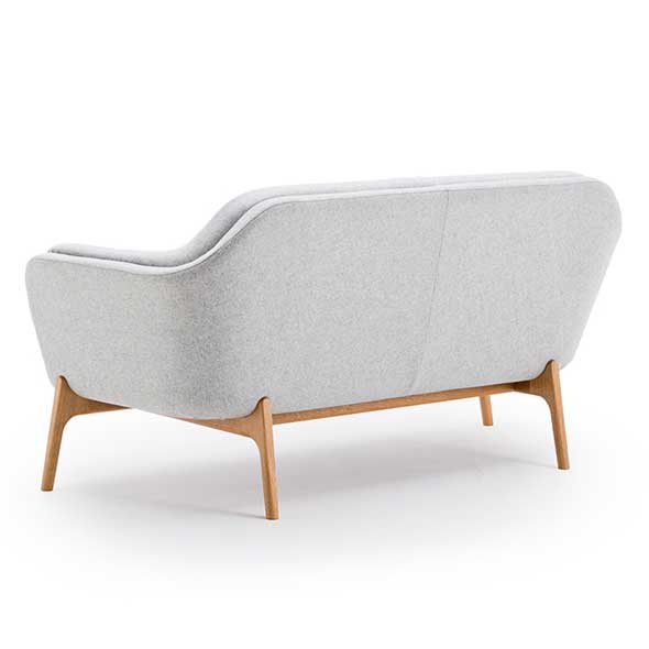 Back view of HARC 2-Seater Low Back Modern Sofa