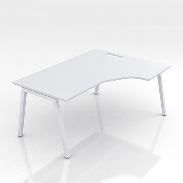 NOVA-A Straight Back Crescent Desk Cut-Out A-Leg