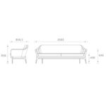 Harc 3-Seater Sofa Dimensions