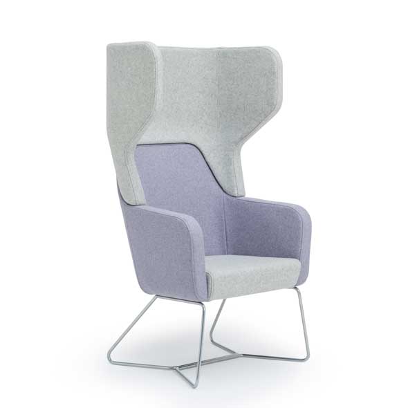 HARC High Back Skid Frame Modern Chair