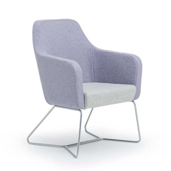 HARC Low Back Skid Frame Modern Chair