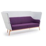 HARC 3-Seater High Back Modern Sofa with Oak Legs