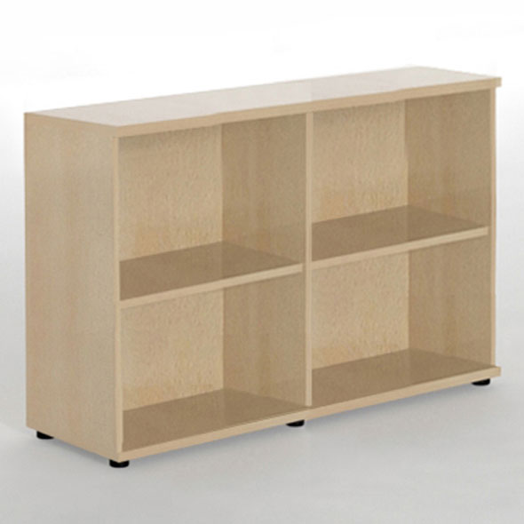 UNI 2 Shelf Double Compartment Open Bookcase