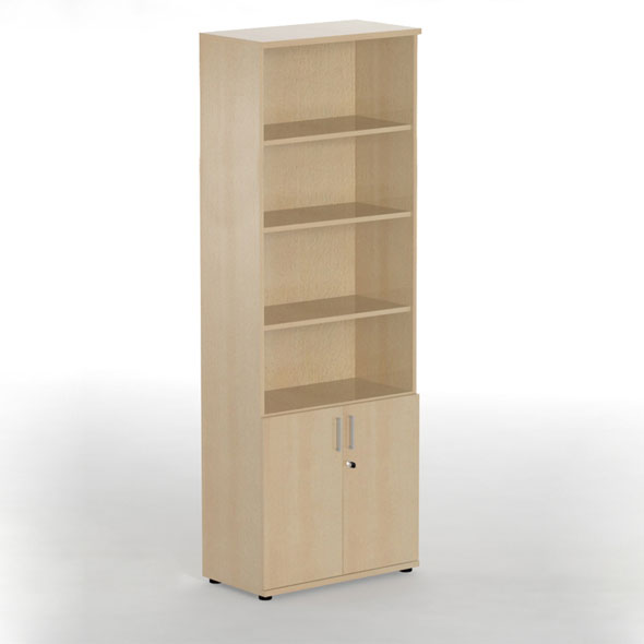 UNI 4 Shelf Bookcase and Winged Door Cupboard