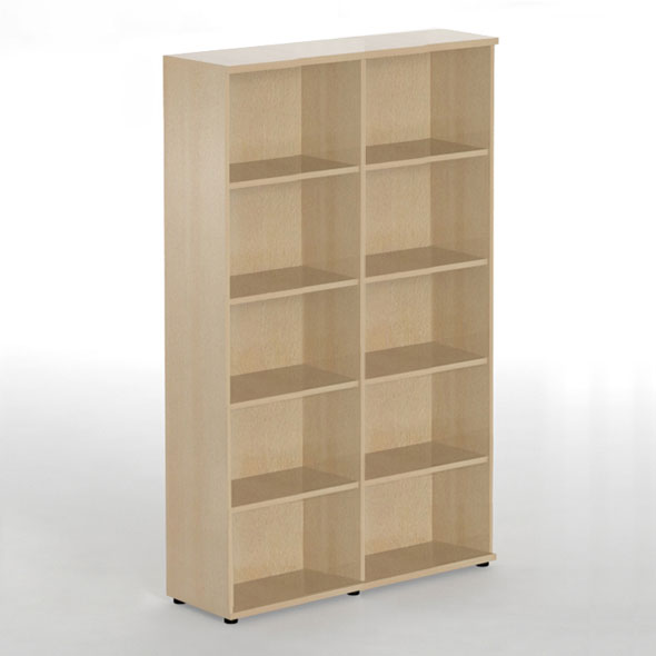 UNI 5 Shelf Double Compartment Open Bookcase