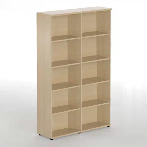 UNI 5 Shelf Double Compartment Open Bookcase