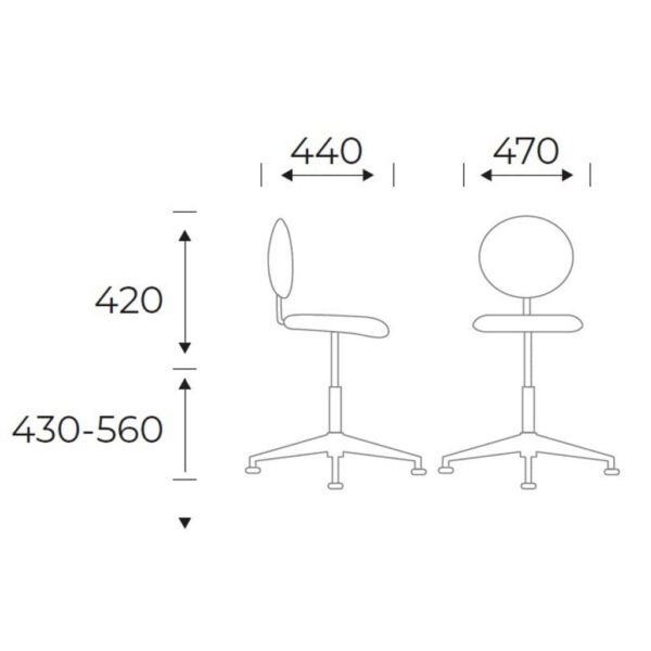 DUBLIN Mid Back Polyurethane Chair