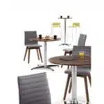 Image containing a range of BJORN Chairs and Stool, and BENNY Meeting Tables