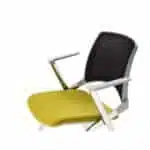 LA KENDO Upholstered Seat And Mesh Back Cantilever Chair-11827