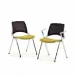 LA KENDO Upholstered Seat And Mesh Back Cantilever Chair-11829