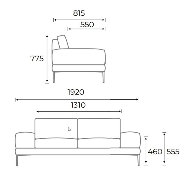 Alfi Two Seater Sofa