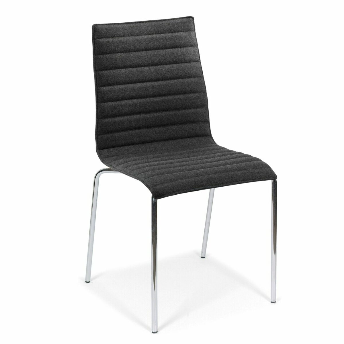 Bjorn 4-Leg Bistro Chair with Ribbed Upholstery