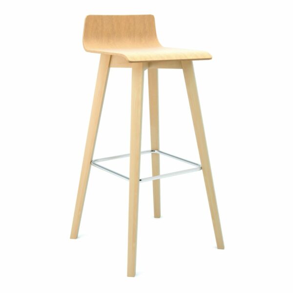 Bjorn Bar Stool with Wood Frame