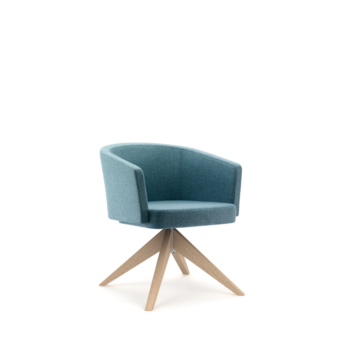 Zone Swivel Chair with Raised 4-Leg Wood Frame