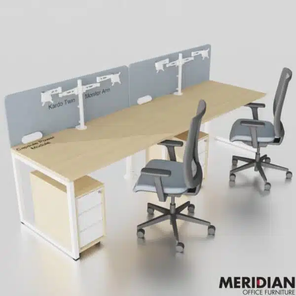 NOVA-O 4-Leg Two Person Side-by-Side Bench Desk