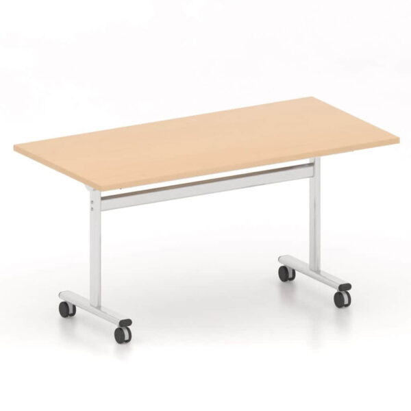 Opto Rectangular Flip Top Table with Castors