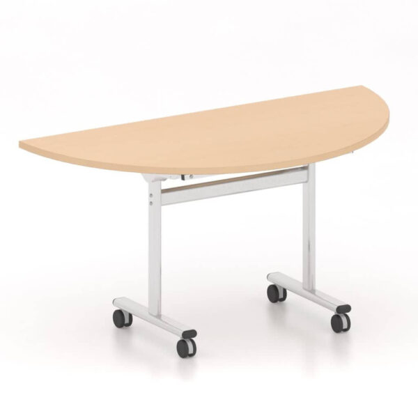 Opto Semi-Circular Flip Top Table with Castors