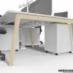 NOVA Wood 4-Leg Six Person Bench Desk
