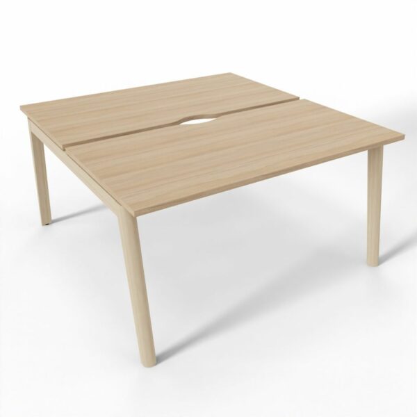 NOVA Wood 4-Leg Two Person Bench Desk