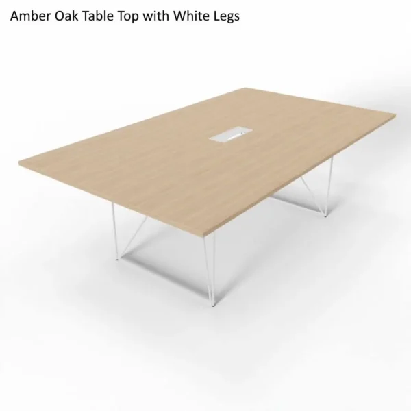 AIR 8 Person Meeting Table with Skid Frame