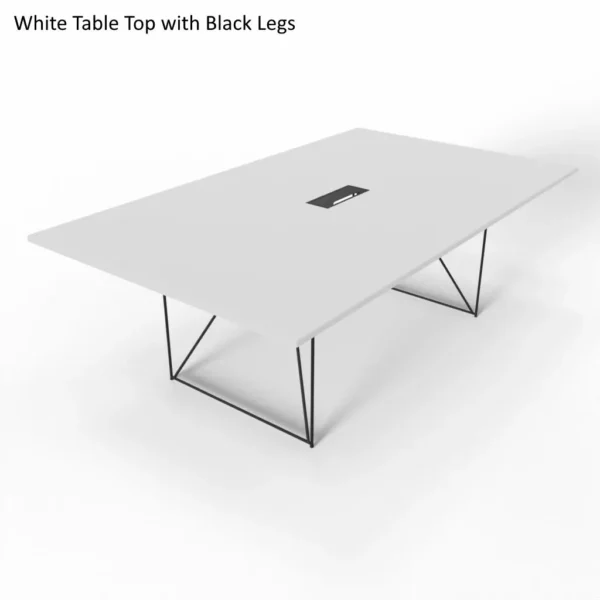 AIR 8 Person Meeting Table with Skid Frame