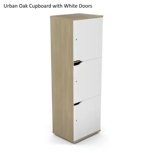 WUTEH 3 Compartment Locker with MFC Doors