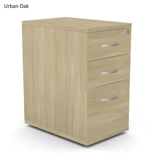 KITO 3 Drawer Desk High Pedestal with Filing Drawer